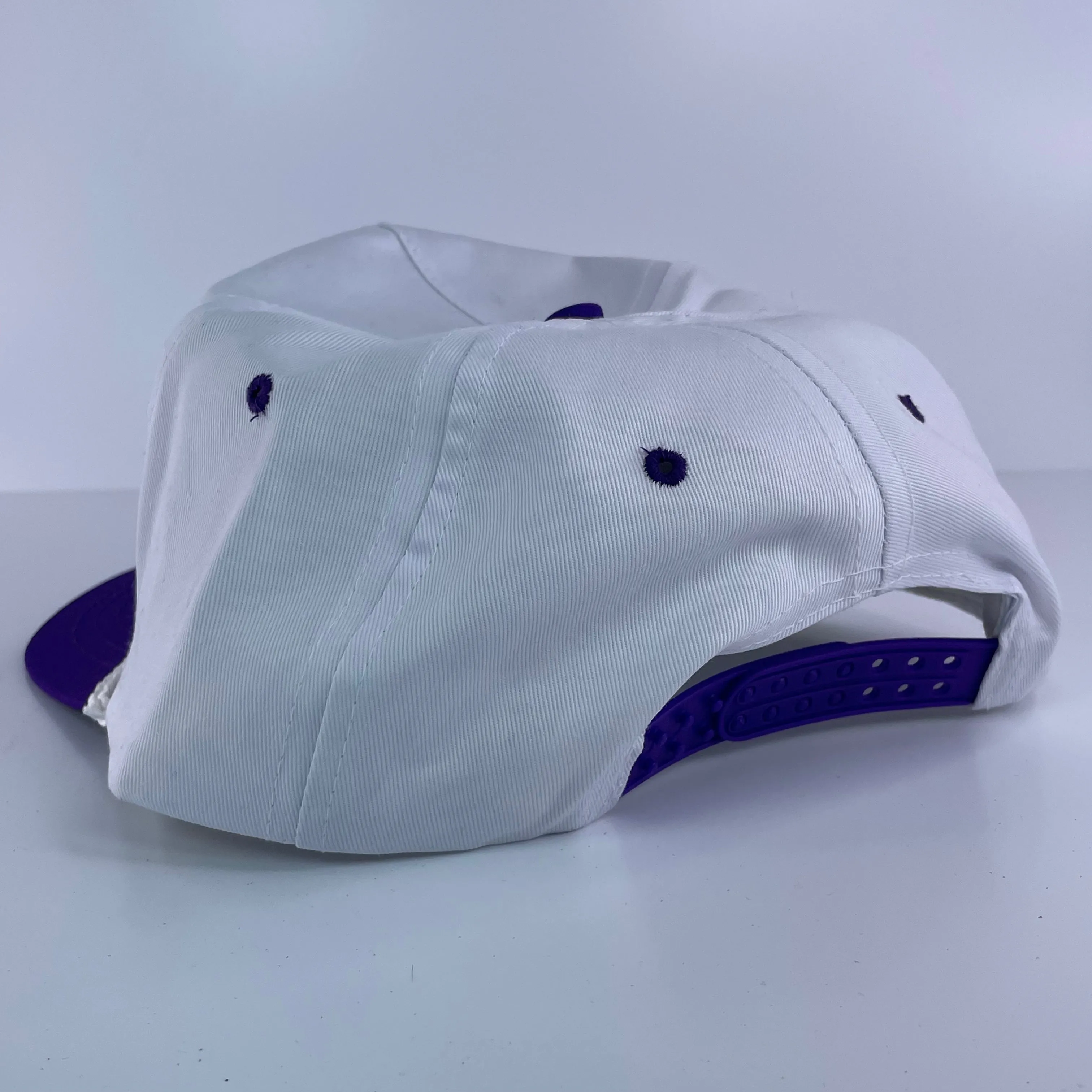 Crown Vintage Purple Brim Double Rope Snapback Cap Hat Embroidered