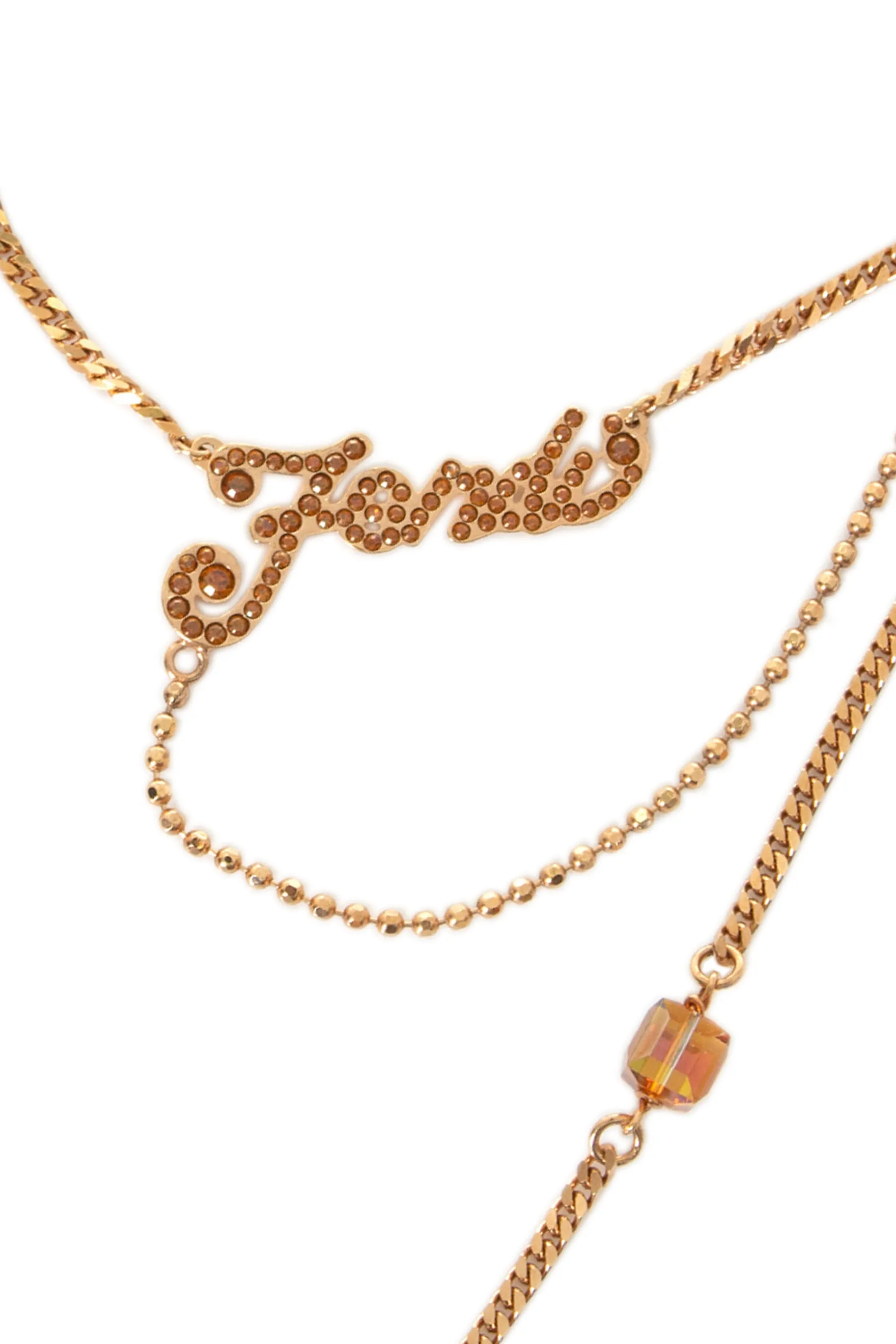 Crystal Script Necklace