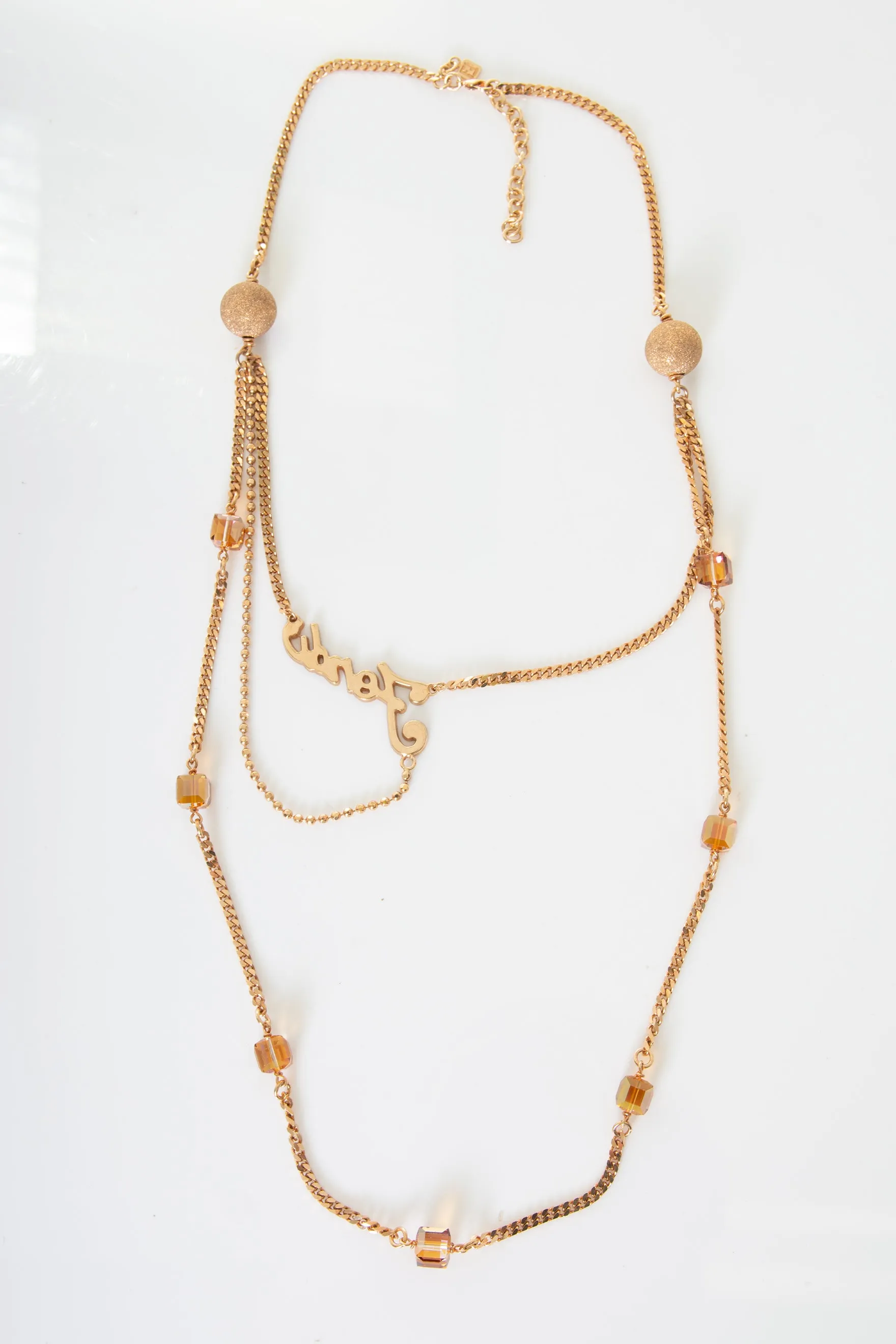 Crystal Script Necklace