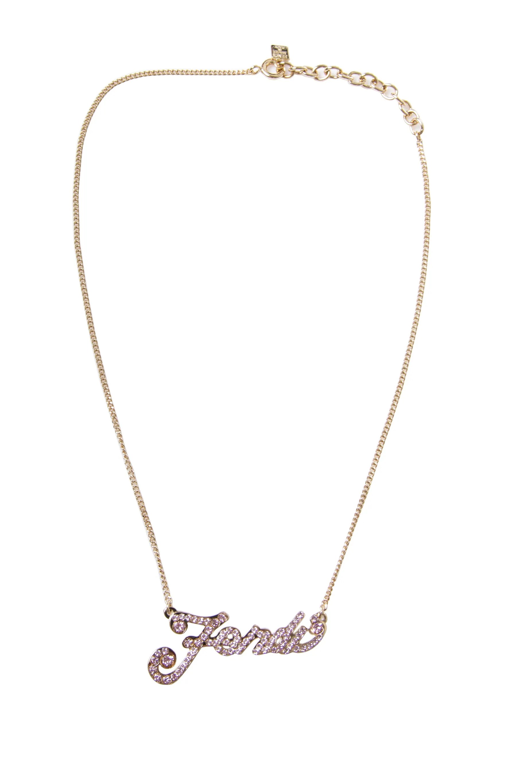 Crystal Script Necklace