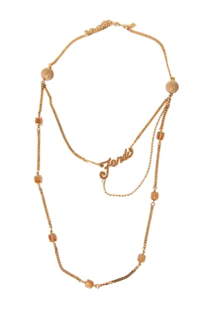Crystal Script Necklace
