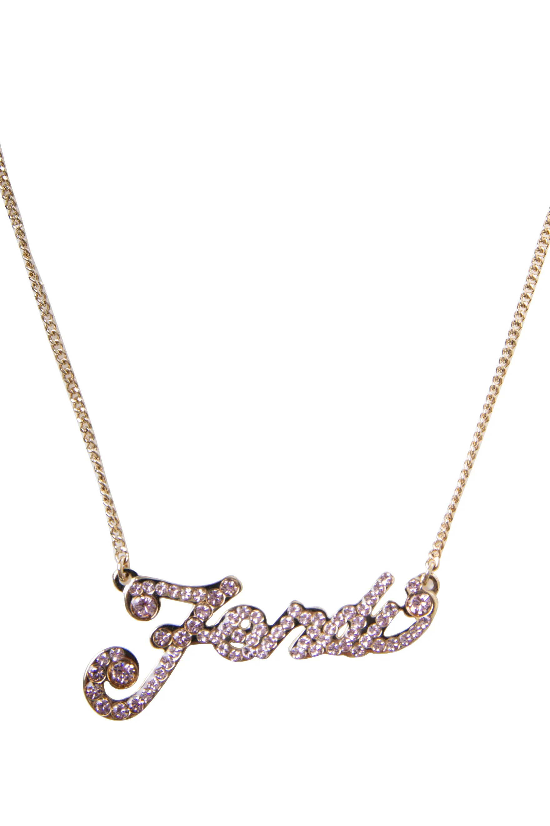 Crystal Script Necklace
