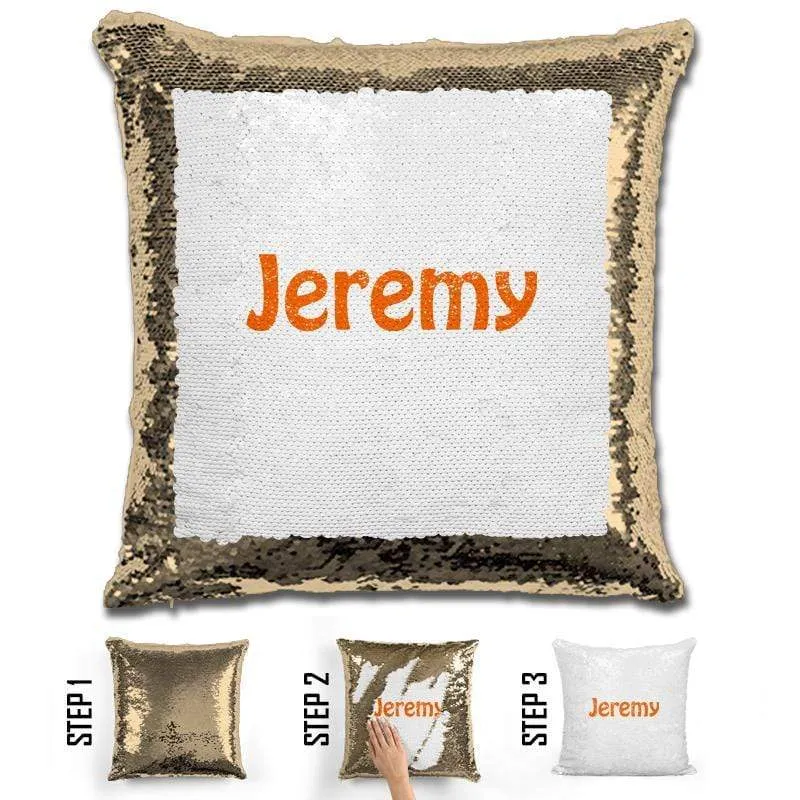 Custom Name Personalized Magic Sequin Pillow