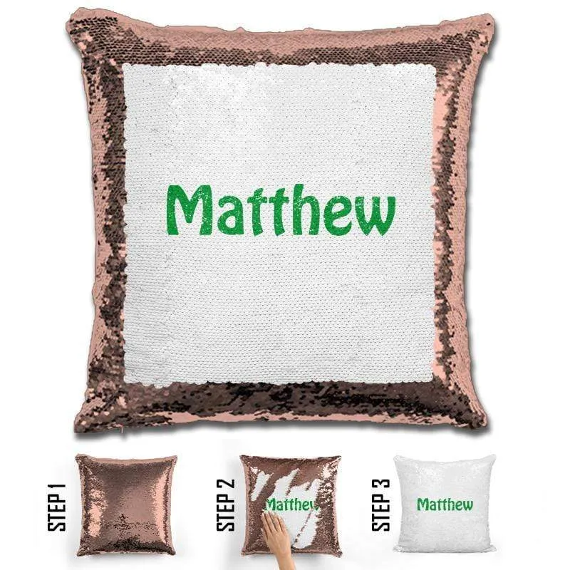 Custom Name Personalized Magic Sequin Pillow