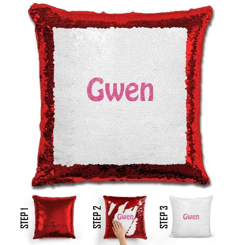 Custom Name Personalized Magic Sequin Pillow