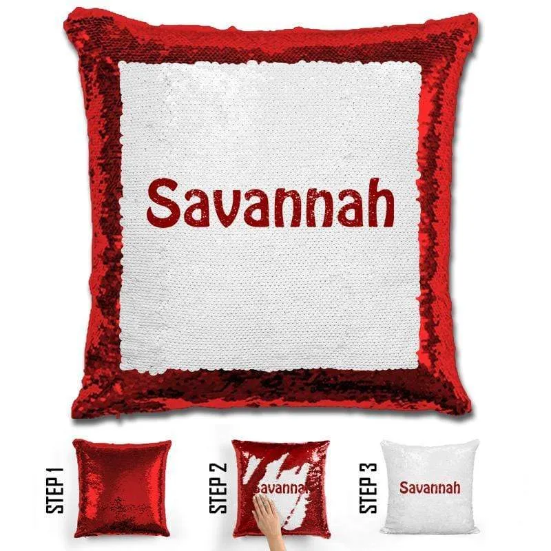 Custom Name Personalized Magic Sequin Pillow