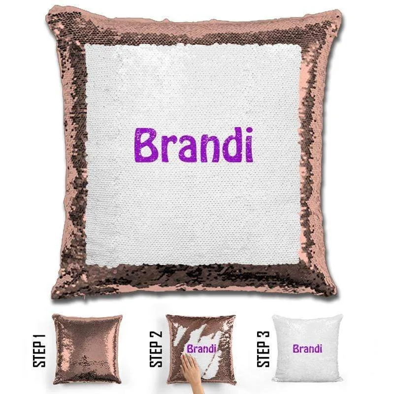 Custom Name Personalized Magic Sequin Pillow