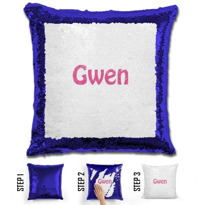 Custom Name Personalized Magic Sequin Pillow