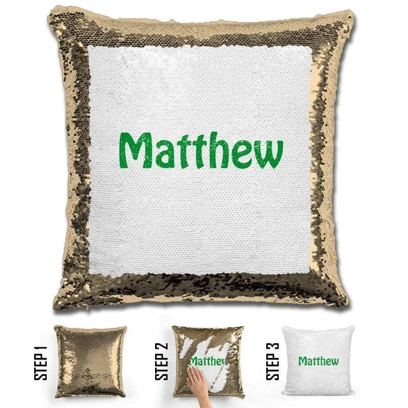 Custom Name Personalized Magic Sequin Pillow