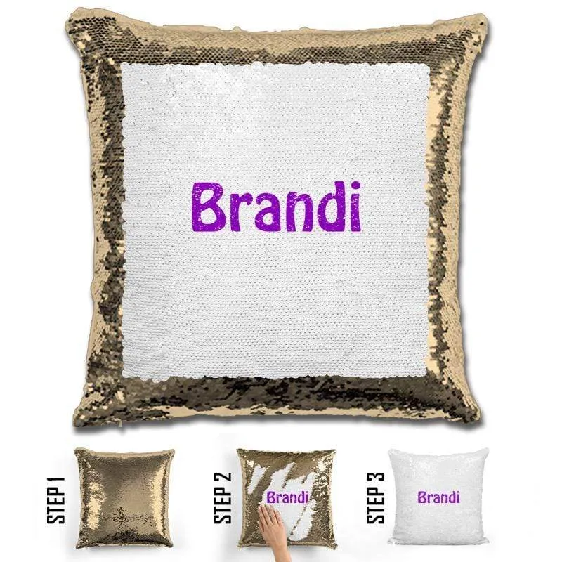 Custom Name Personalized Magic Sequin Pillow