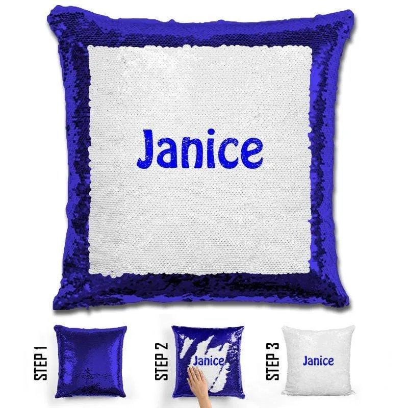 Custom Name Personalized Magic Sequin Pillow