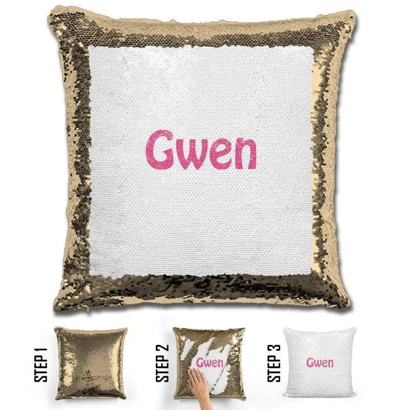 Custom Name Personalized Magic Sequin Pillow