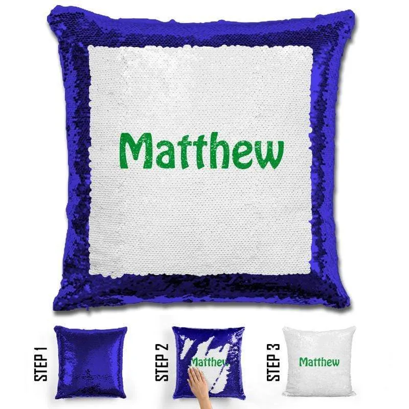 Custom Name Personalized Magic Sequin Pillow