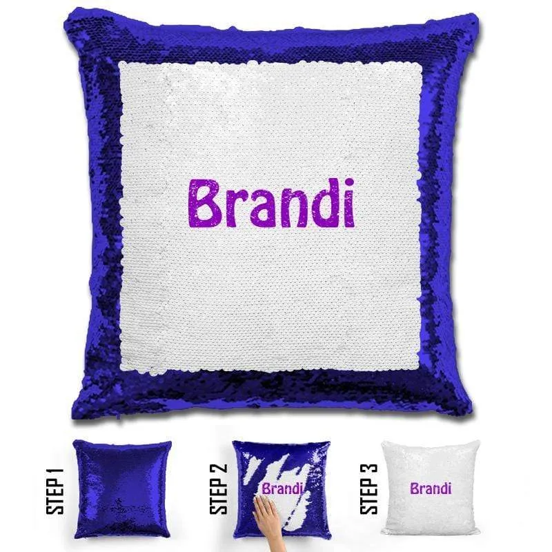 Custom Name Personalized Magic Sequin Pillow