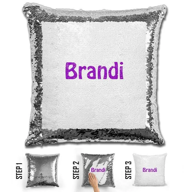Custom Name Personalized Magic Sequin Pillow