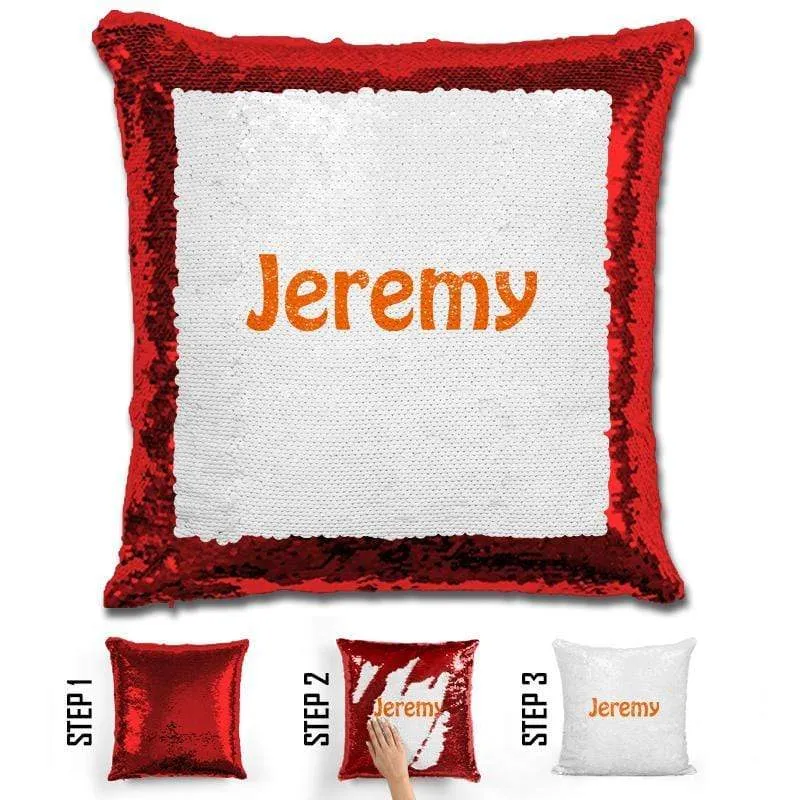 Custom Name Personalized Magic Sequin Pillow