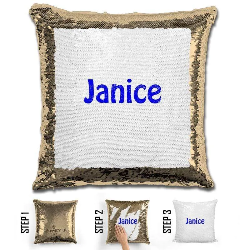 Custom Name Personalized Magic Sequin Pillow