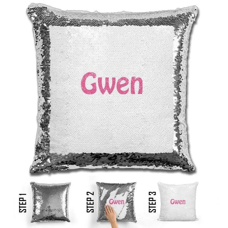 Custom Name Personalized Magic Sequin Pillow