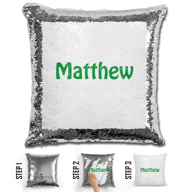 Custom Name Personalized Magic Sequin Pillow