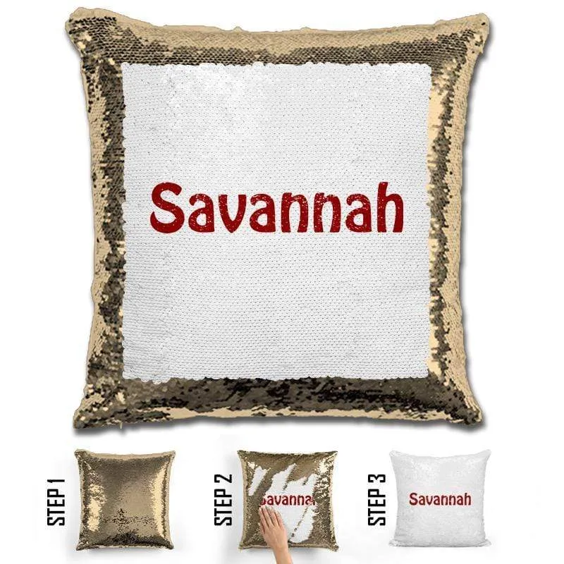 Custom Name Personalized Magic Sequin Pillow