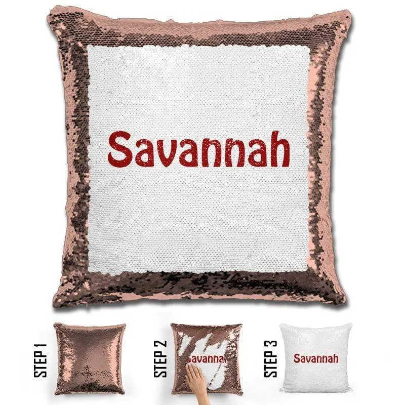 Custom Name Personalized Magic Sequin Pillow