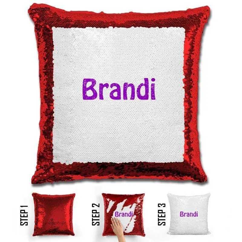 Custom Name Personalized Magic Sequin Pillow