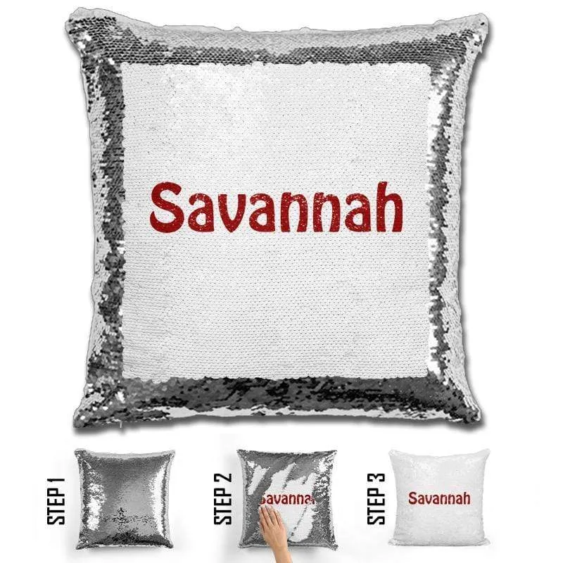Custom Name Personalized Magic Sequin Pillow
