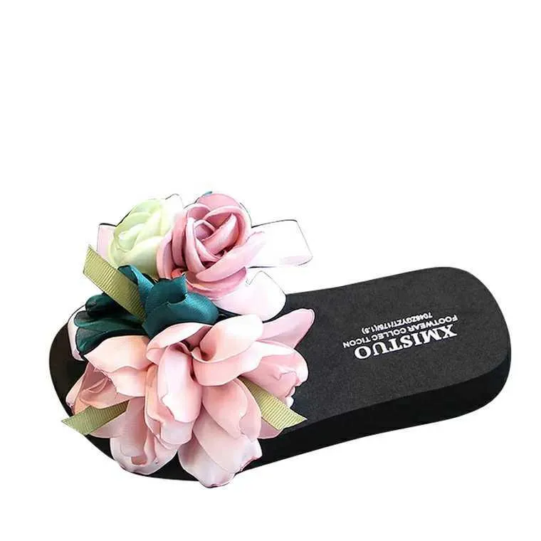 Cute And Fashionable Outer Wear Non-slip Beach Shoes Indoor Soft Sole Sandals Herringbone