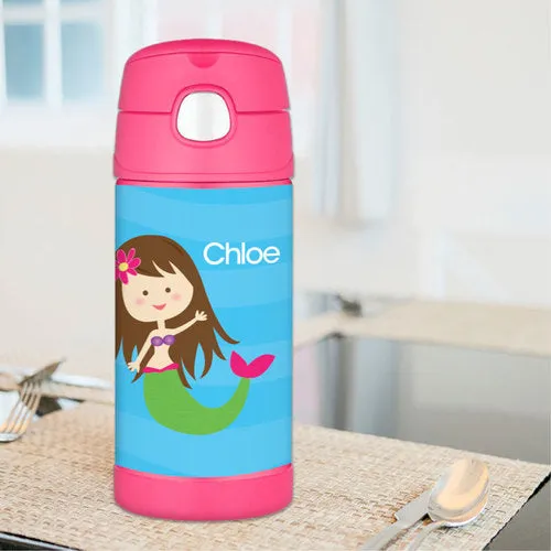 Cute Mermaid Personalized Thermos Bottle