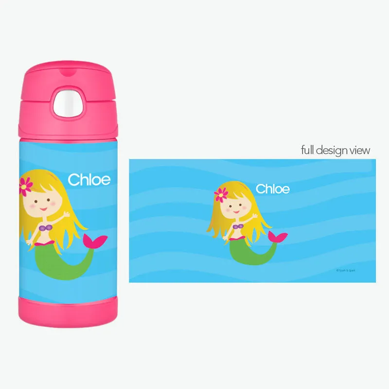 Cute Mermaid Personalized Thermos Bottle