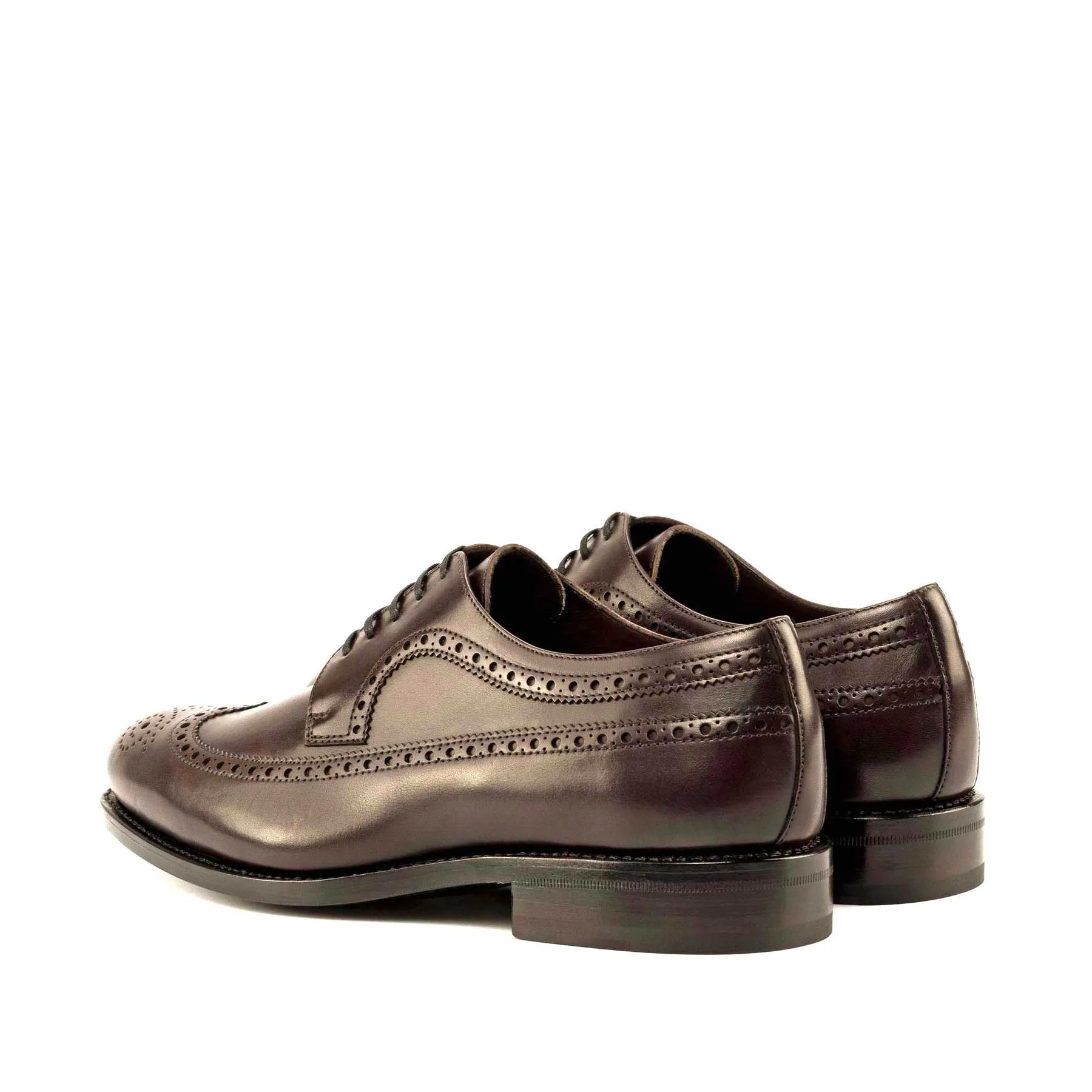 DapperFam Zephyr in Dark Brown Men's Italian Leather Longwing Blucher