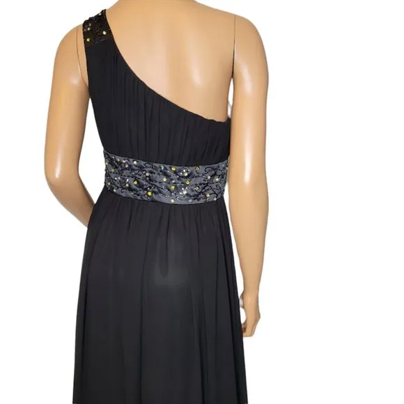 David's Bridal Bridesmaid Dress One Shoulder Pleated Beaded Womens Size …