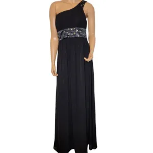 David's Bridal Bridesmaid Dress One Shoulder Pleated Beaded Womens Size …