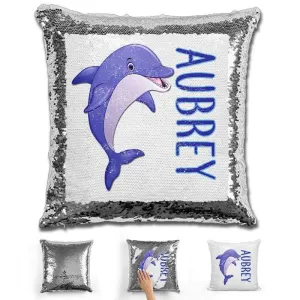 Dolphin Personalized Magic Sequin Pillow