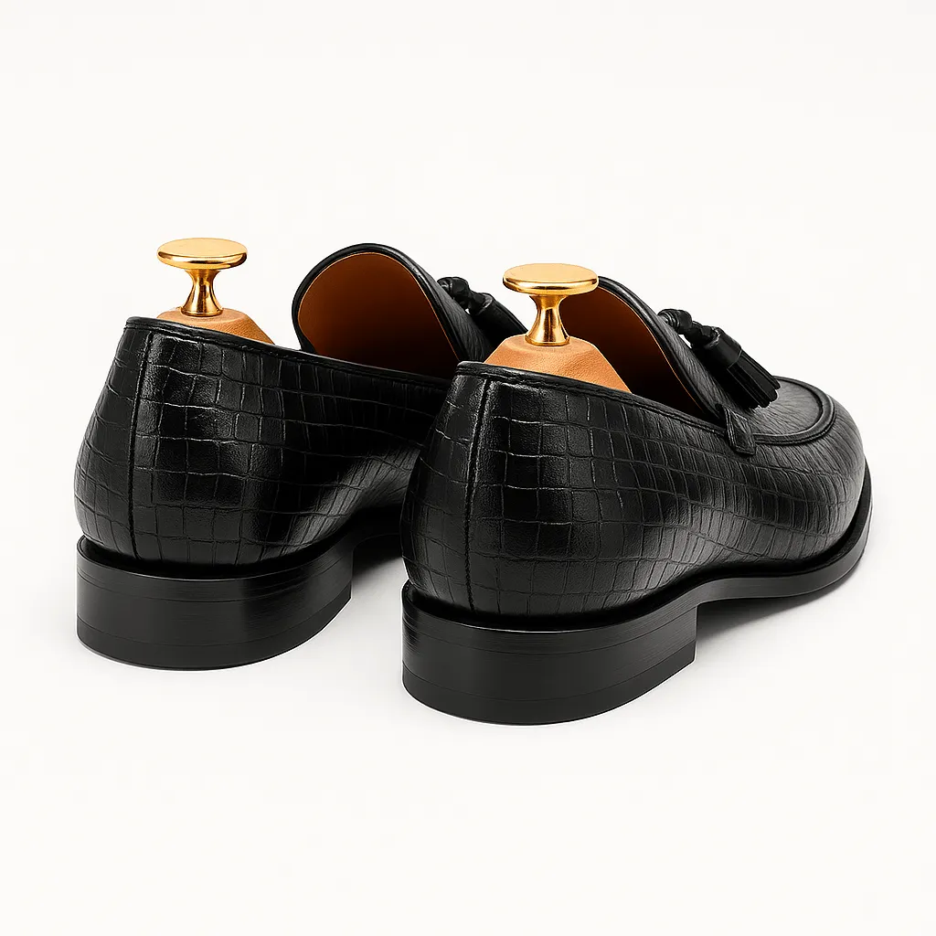 Domoir | Crocodile Print Loafers