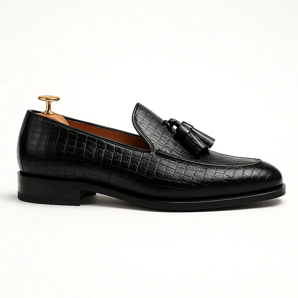 Domoir | Crocodile Print Loafers