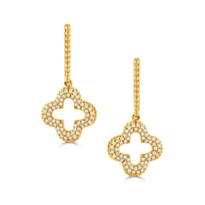 Doves Diamond Clover Earrings