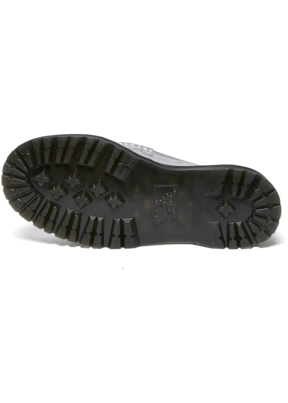Dr. Martens Penton Metallic Leren Plaform Loafers Zilver