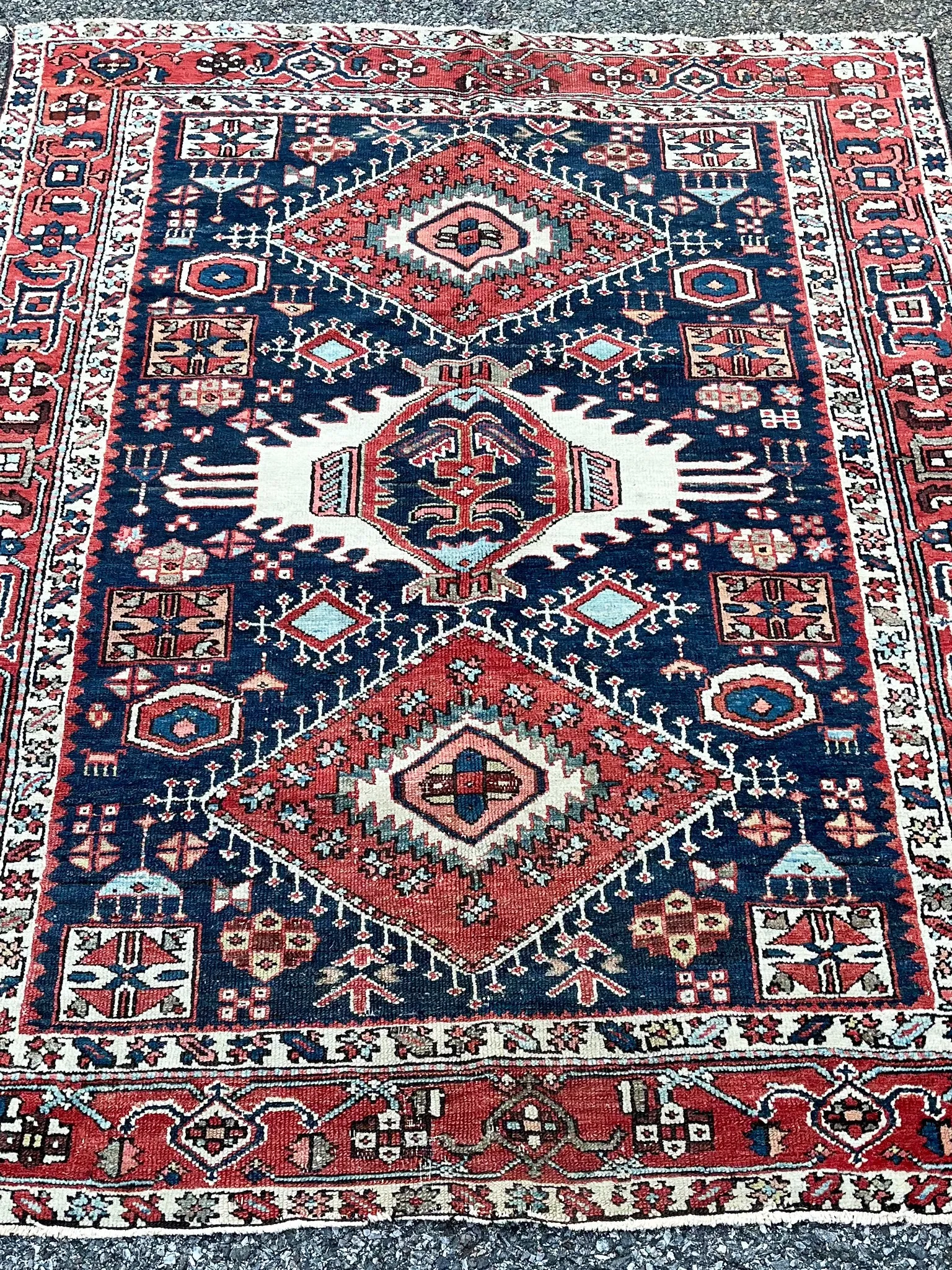 Early 20th Century Bibikabad Rug 4'5" x 5'7"