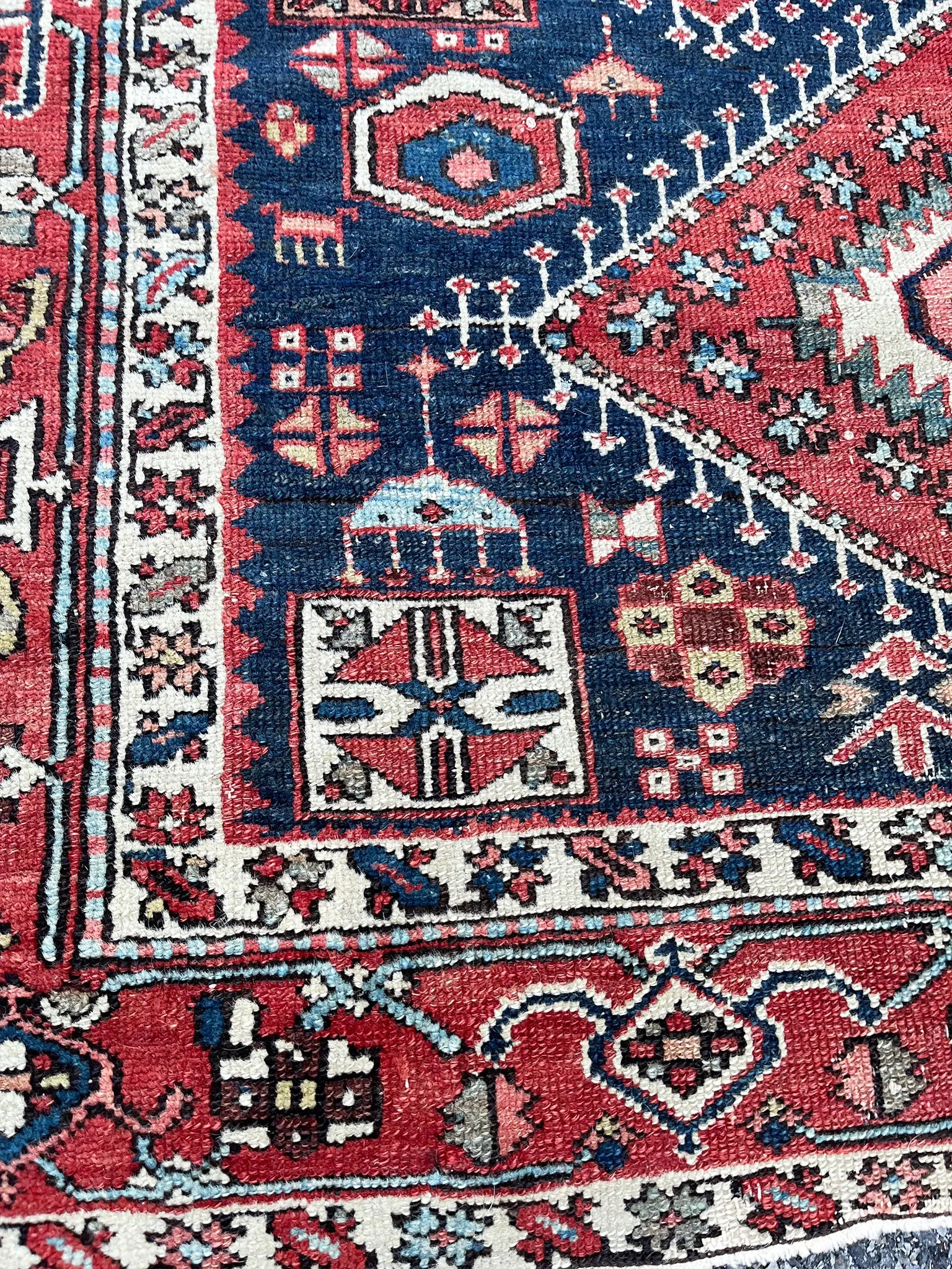 Early 20th Century Bibikabad Rug 4'5" x 5'7"
