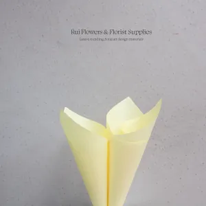 Embossed Flower Wrapping Paper Lemon Pack 20 (60x60cm)