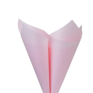 Embossed Flower Wrapping Paper Pink Pack 20 (60x60cm)