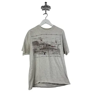 EMBROIDERED BOATS AND BIRDS 90S TEE - XL