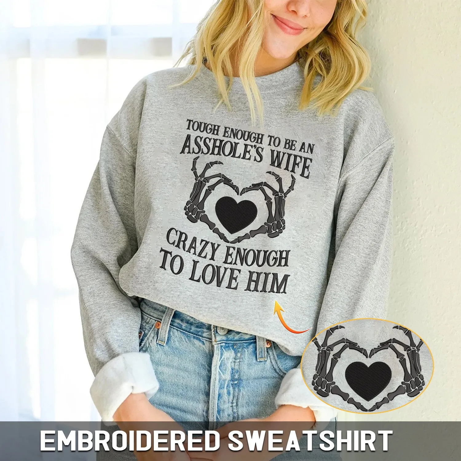Embroidered Sweatshirt - To Love Him , Personalized Sweatshirt, Personalized Gift