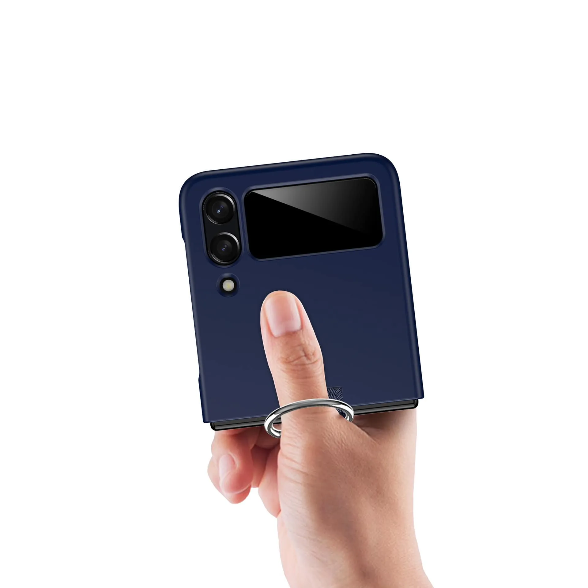 Etui z Ringiem Flip Case do Samsung Galaxy Z Flip 3 - Granatowy