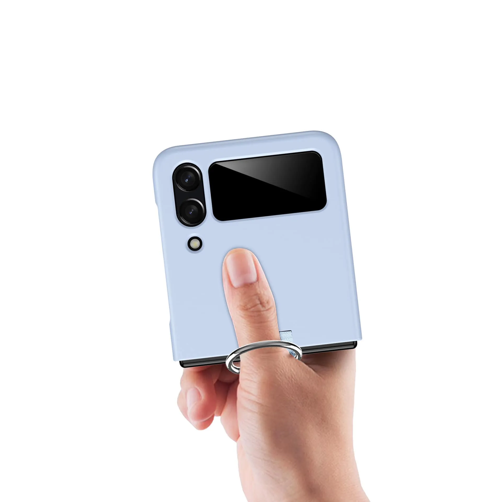 Etui z Ringiem Flip Case do Samsung Galaxy Z Flip 4 - Niebieski