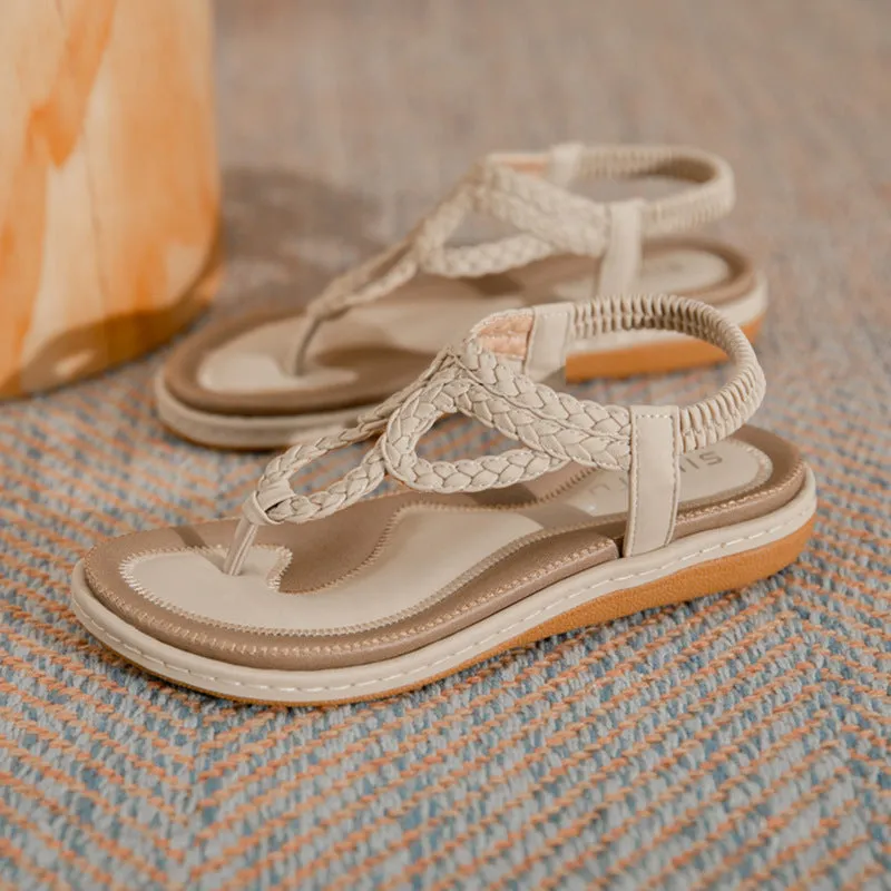 Fabric Strap Ankle Sandals