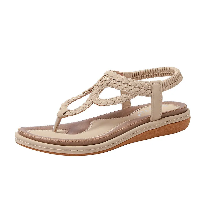 Fabric Strap Ankle Sandals