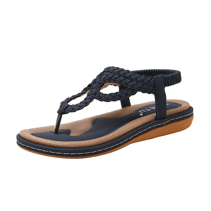 Fabric Strap Ankle Sandals
