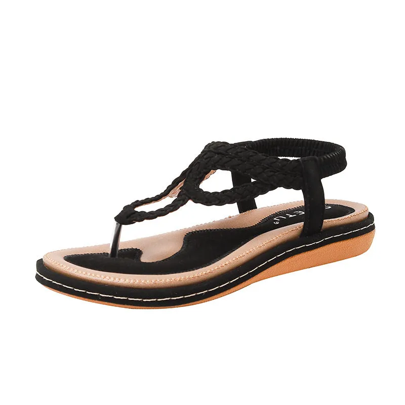 Fabric Strap Ankle Sandals